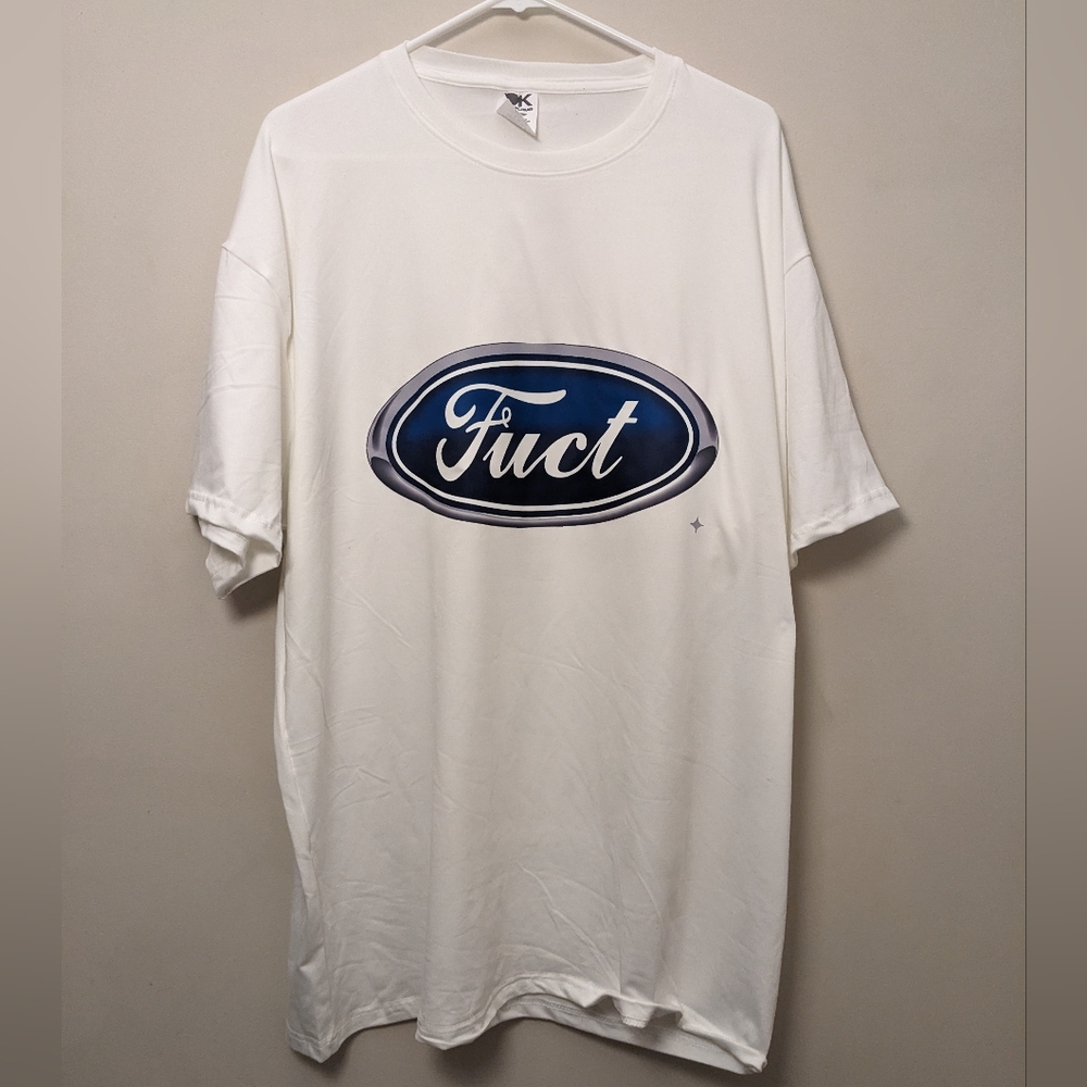 White Fuct Print Soft T-Shirt XL, 2XL, 3XL